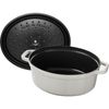 Cocotte en fonte ovale 33cm truffe blanche - Visuel 1